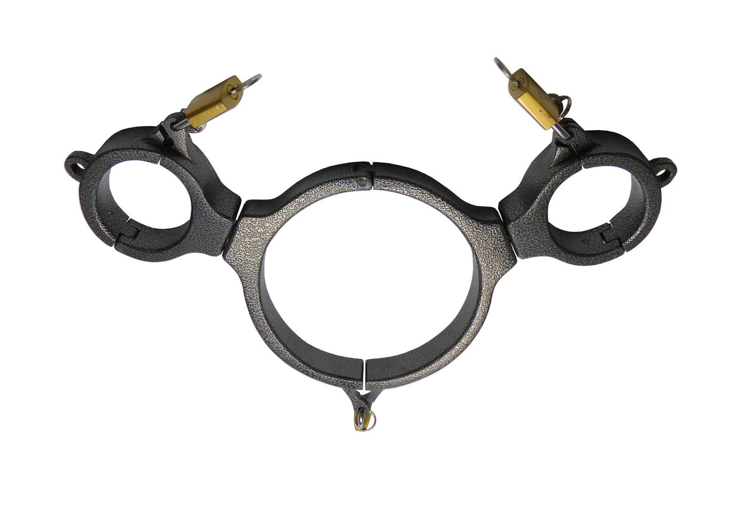 Aluminum Bondage Pillory Set – Head and Hand Restraint Bar for Elegant Submission