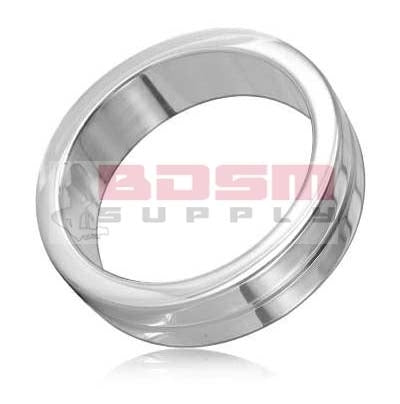 Single Grooved Stainless Steel Cockring – Sleek Control with Defined Edge