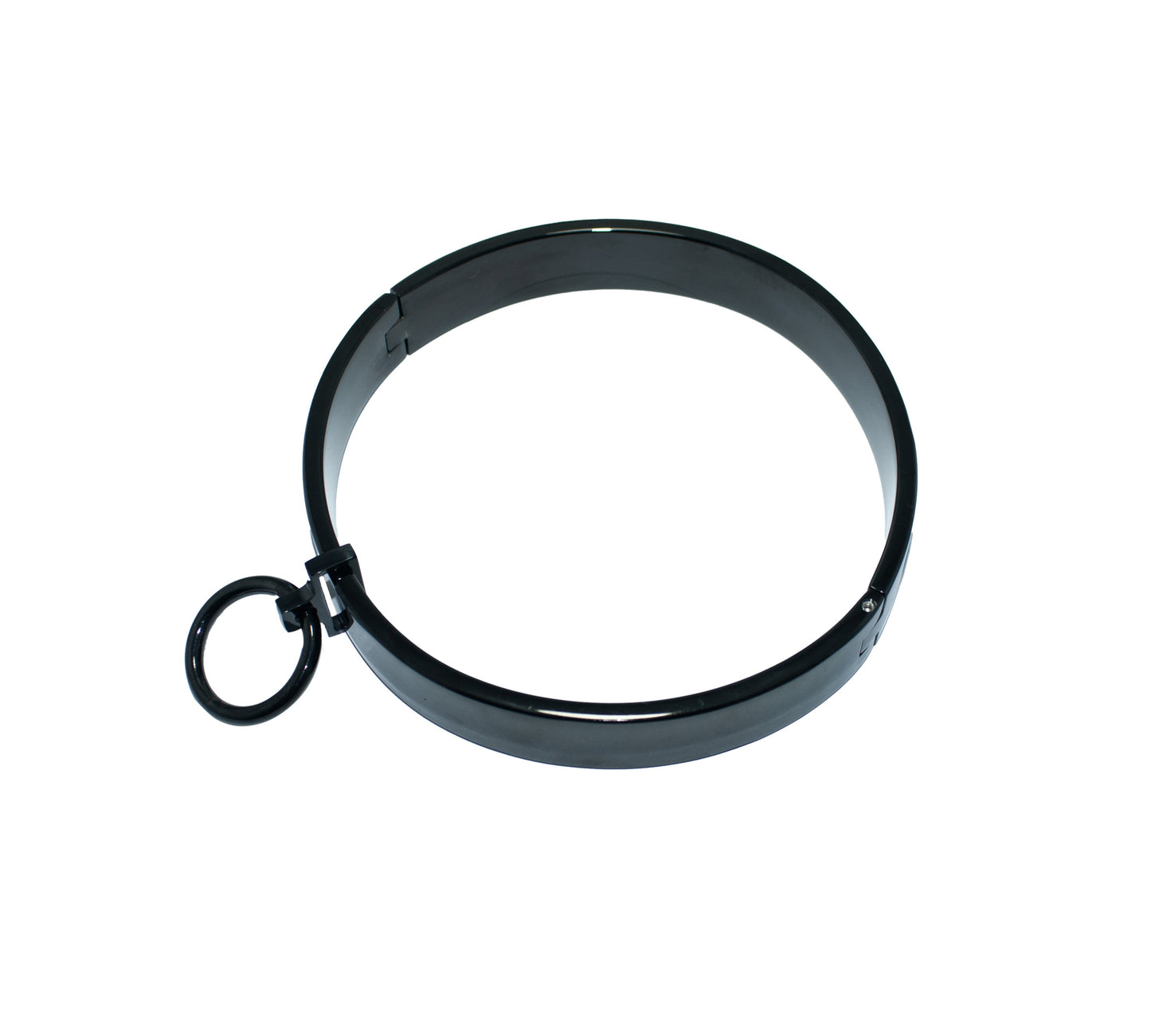 Titanium Black Stainless Steel Removable Pendant Collar – Sleek and Stylish BDSM Accessory