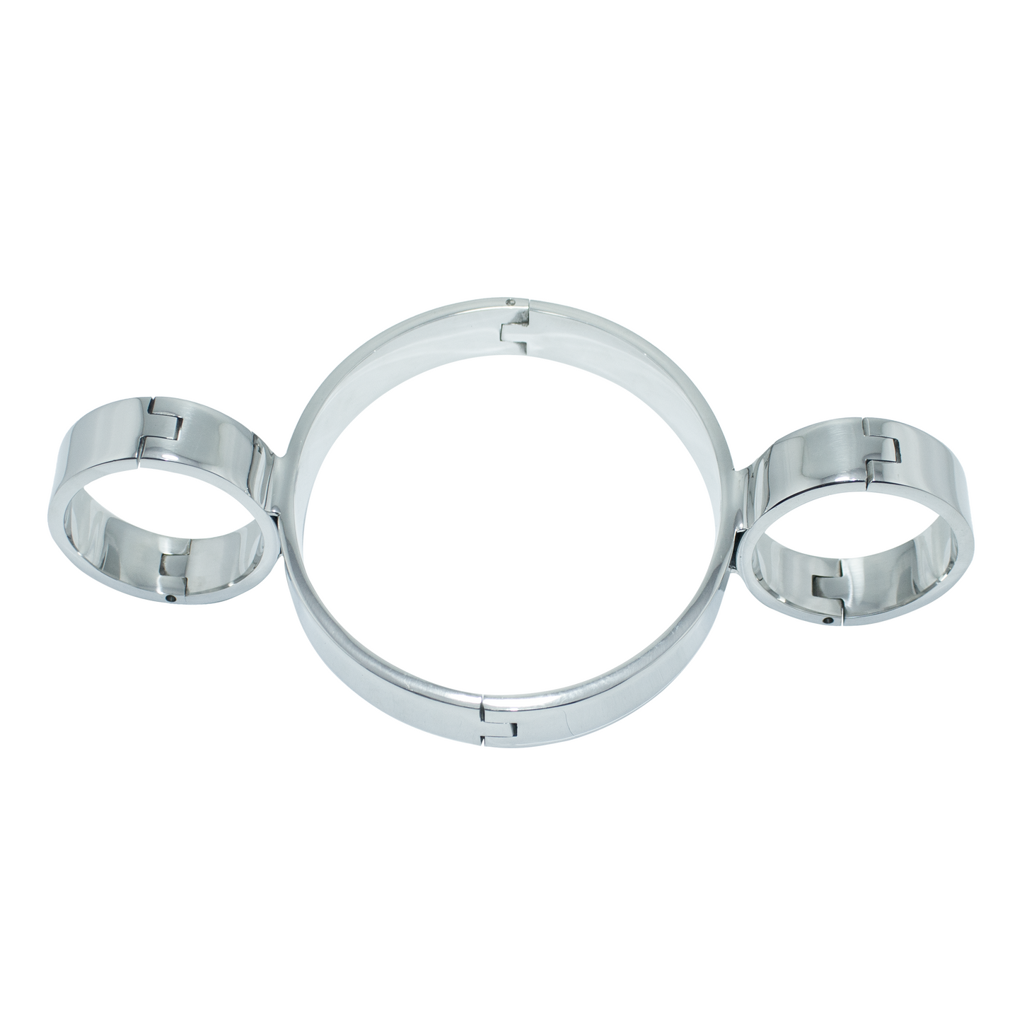 Stainless Steel Handcuffs with Collar – Secure Restraint for Intense BDSM Play