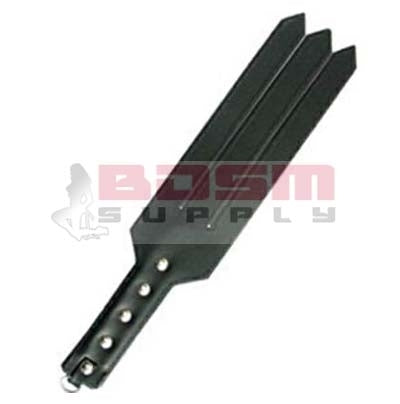THREE LINES LEATHER PADDLE