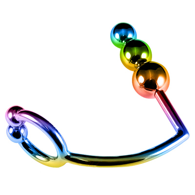 MULTICOLOR COCKRING WITH 3 ANAL BALL