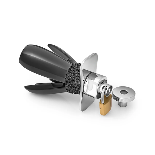 DELUXE CHASTITY BUTT PLUG BLACK
