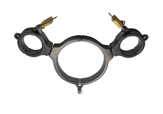 Aluminum Bondage Pillory Set – Head and Hand Restraint Bar for Elegant Submission