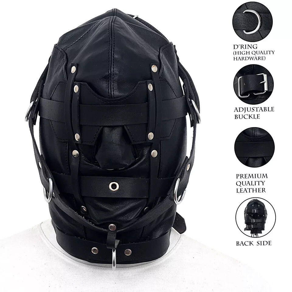 BLACK LEATHER MASK
