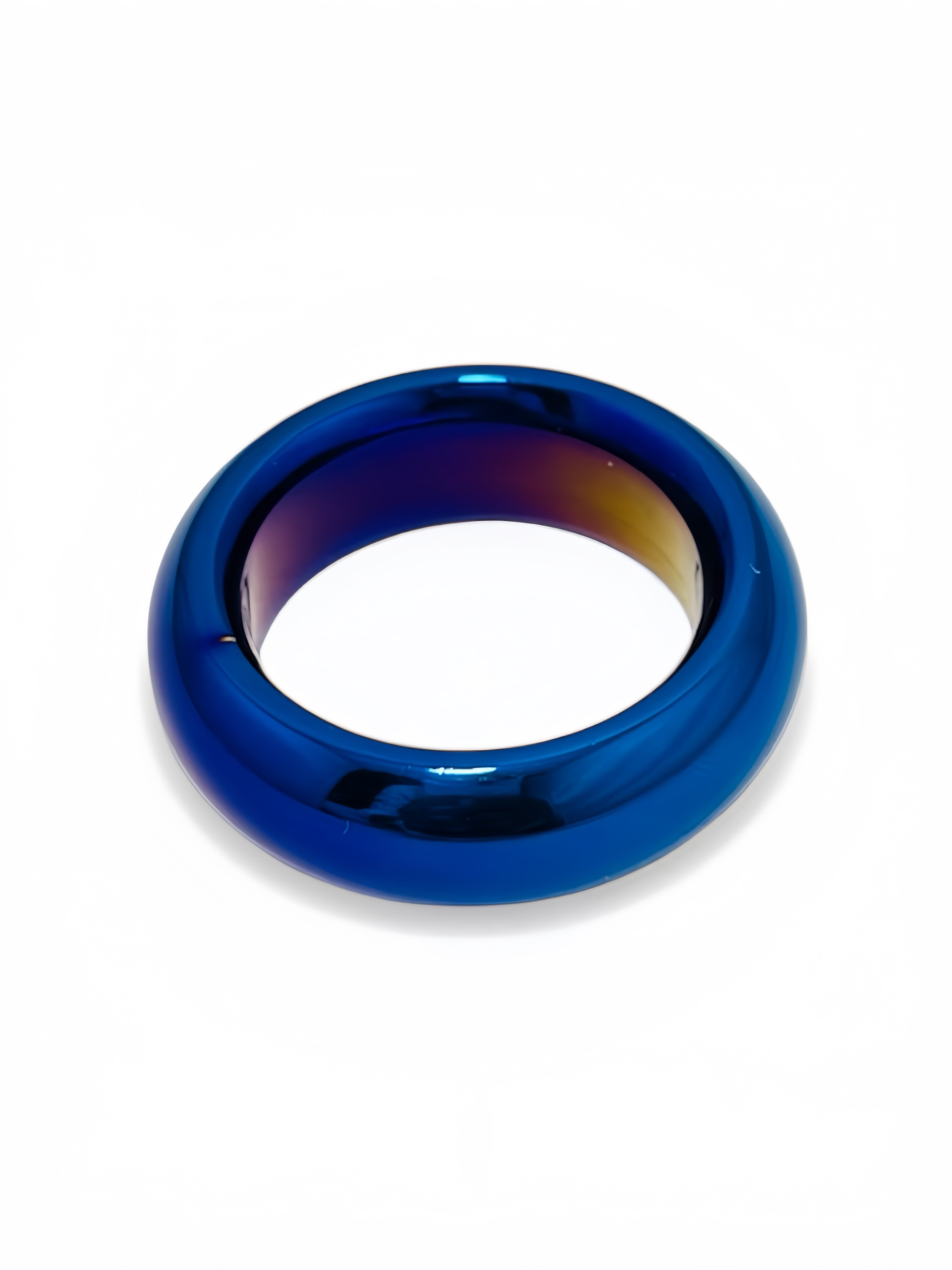 Blue Stainless Steel Glans Ring – Polished Metal Cock Head Ring