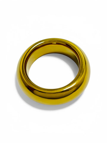 24K Gold Plated Stainless Steel Glans Ring – Luxury Gold Finish