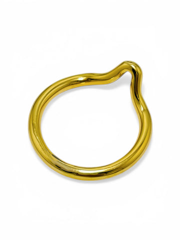 24K Gold Plated Stainless Steel Glans Ring – Premium Curved Design