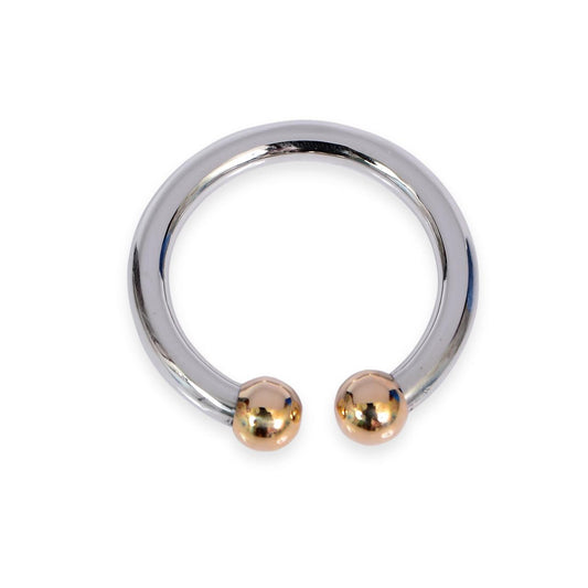 Horseshoe Cock and Glans Ring with Golden Tip – Refined Design, Targeted Pleasure