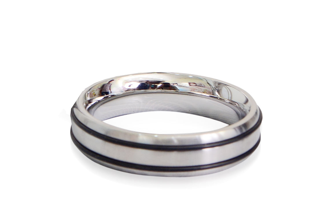 BRUSHED RING WITH TWO RUBBERS