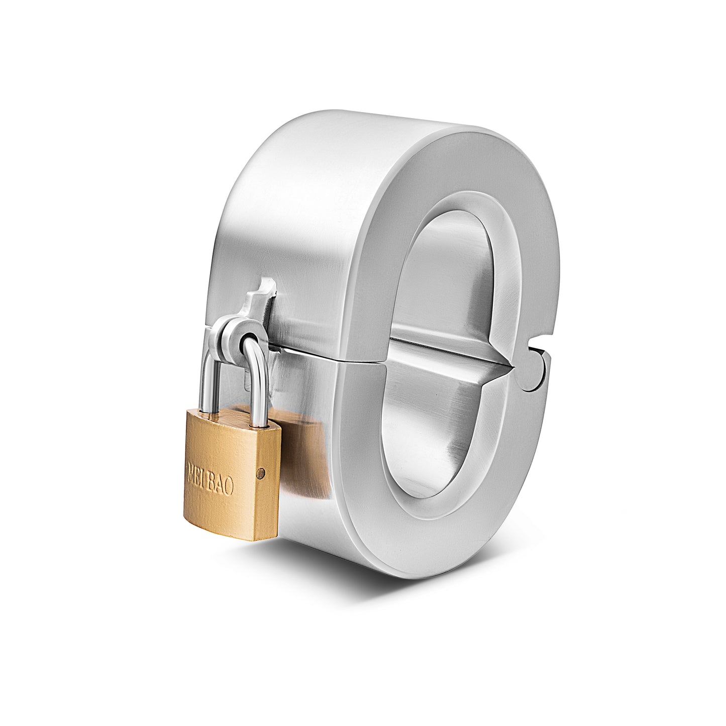 Solid Stainless Steel Testicle Weight with Lock | Oval Design for Advanced CBT