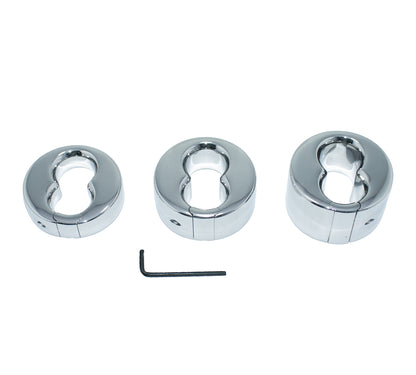 Double Testicle Weight Ball Stretcher – Stainless Steel | Intense Stretching for Advanced Stimulation