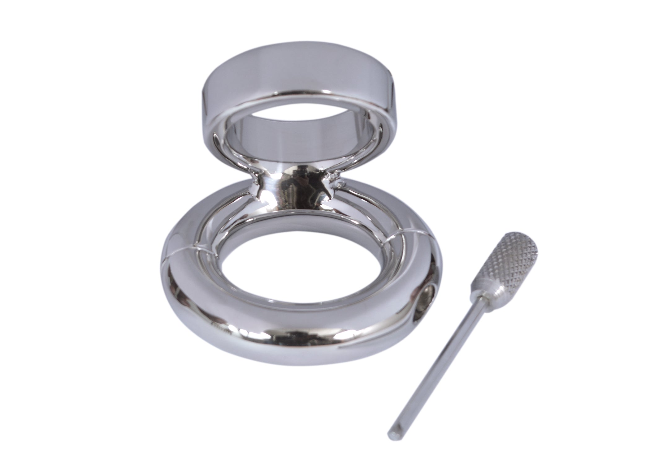 Stainless Steel Locking Cock and Ball Ring – Secure, Durable, and Sensational