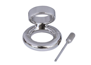 Stainless Steel Locking Cock and Ball Ring – Secure, Durable, and Sensational