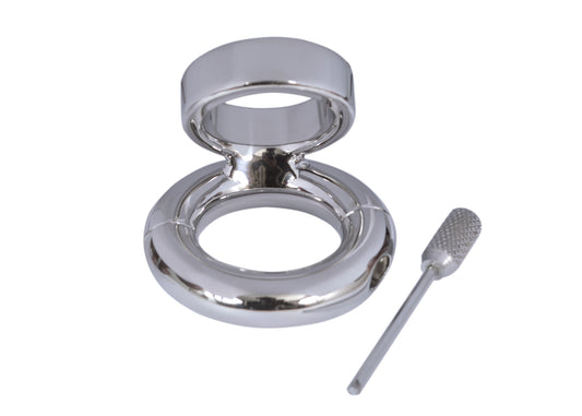 Stainless Steel Locking Cock and Ball Ring – Secure, Durable, and Sensational