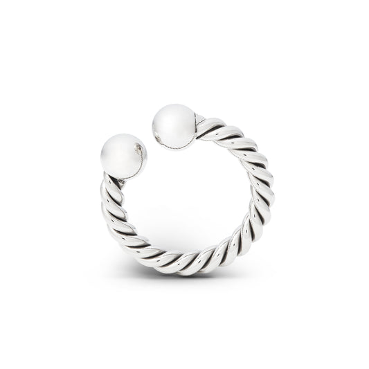 Stainless Steel Twisted Horseshoe Glan & Cock Ring