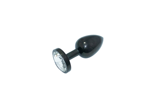 JEWELED BLACK BUTT PLUG