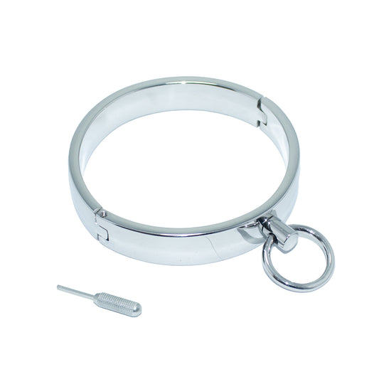 Classy Premium Stainless Steel BDSM Collar – Precision Restraint with a Polished Finish