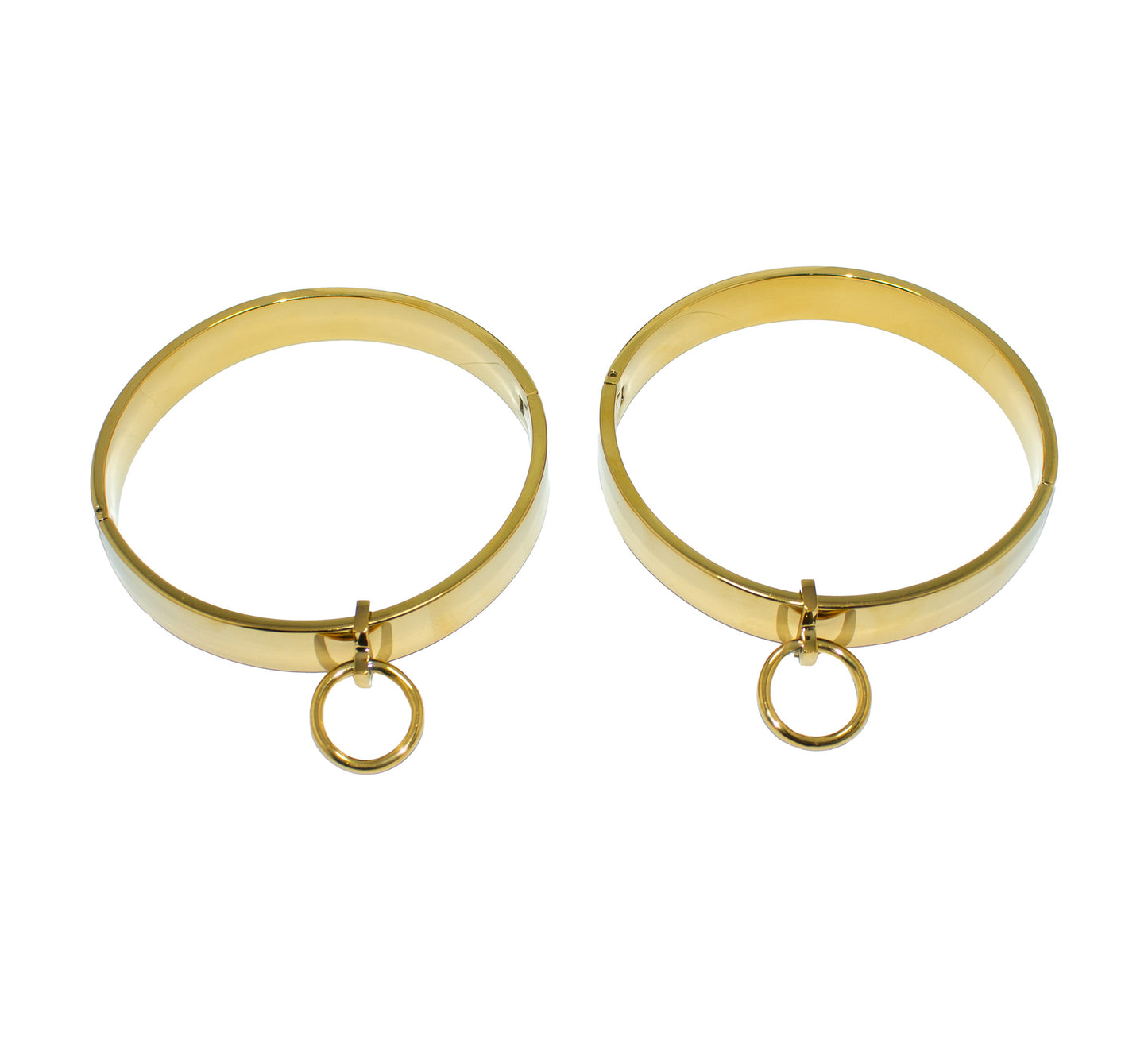 Gold Stainless Steel Removable Pendant Collar – Elegant BDSM Accessory