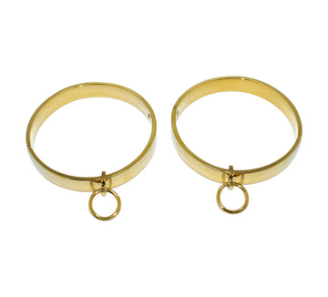 Gold Stainless Steel Removable Pendant Collar – Elegant BDSM Accessory