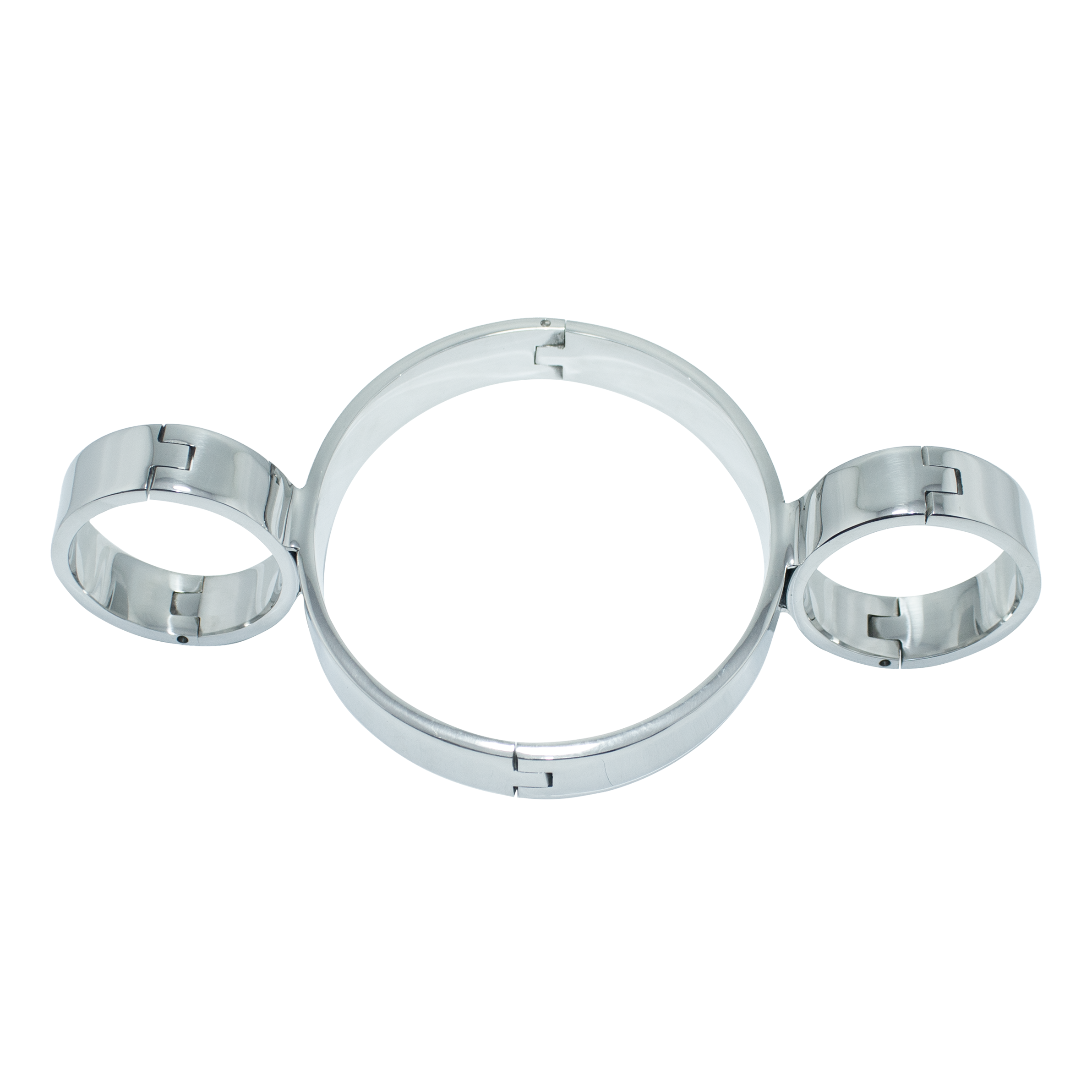 Stainless Steel Handcuffs with Collar – Secure Restraint for Intense BDSM Play