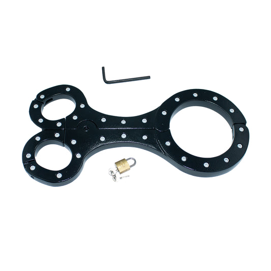 Aluminum Neck to Oval Wrist Cuffs – Sleek and Secure Bondage Restraints for BDSM Play