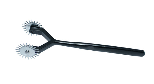 Double Header Pinwheel – Stainless Steel Sensation Play Tool for Intense BDSM Exploration