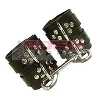 BONDAGE CUFFS STUDDED GENUINE LEATHER