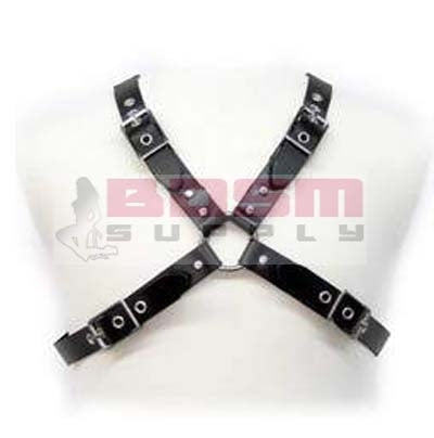 BLACK LEATHER BUCKLE HARNESS