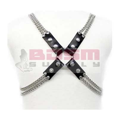 DOUBLE CHAIN WITH LEATHER