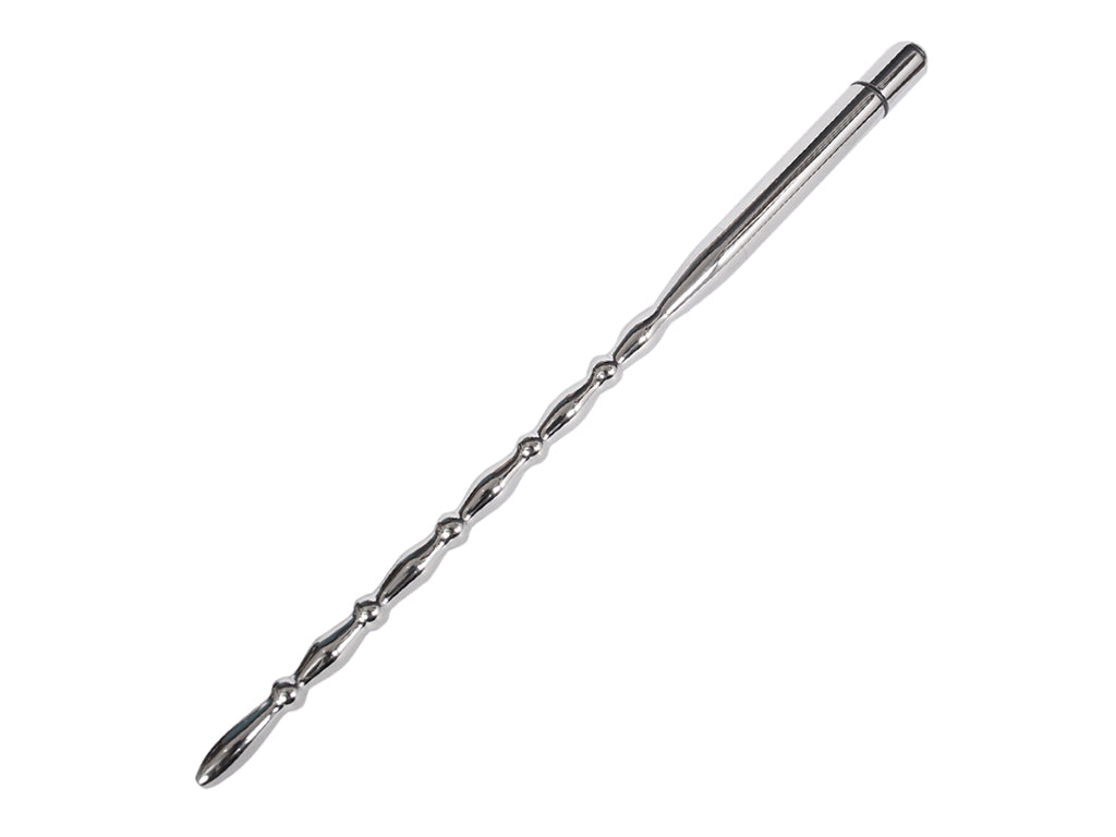 Stainless Steel Double Battery Beaded Style Vibrator – Dual Power, Unmatched Pleasure