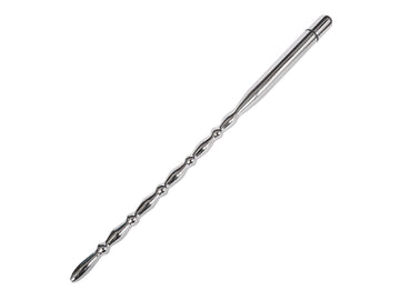 Stainless Steel Double Battery Beaded Style Vibrator – Dual Power, Unmatched Pleasure