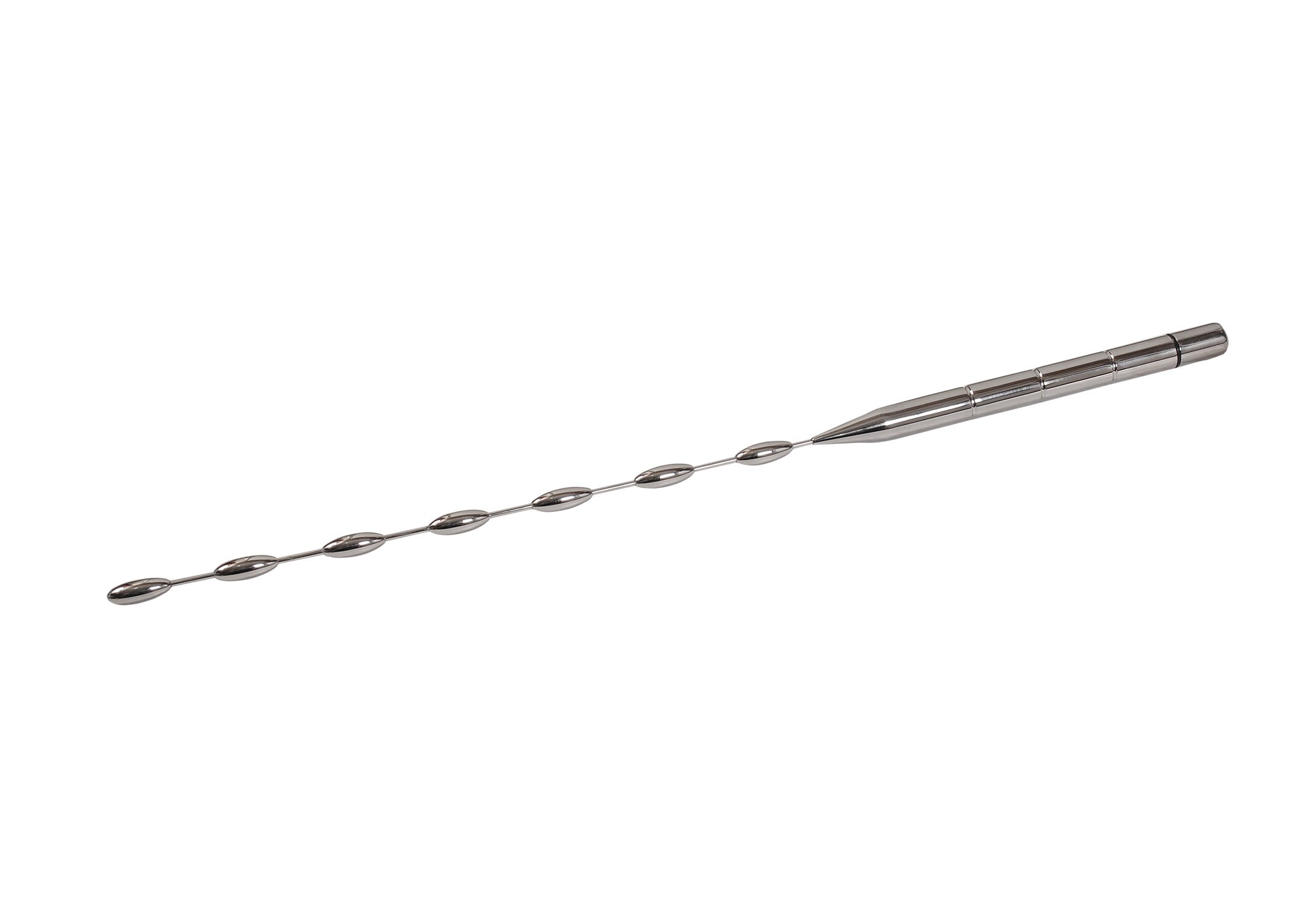 Stainless Steel Double Battery Long Beaded Vibrator – Intense Stimulation, Ultimate Pleasure