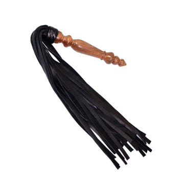 WOODEN HANDLE LEATHER FLOGGER