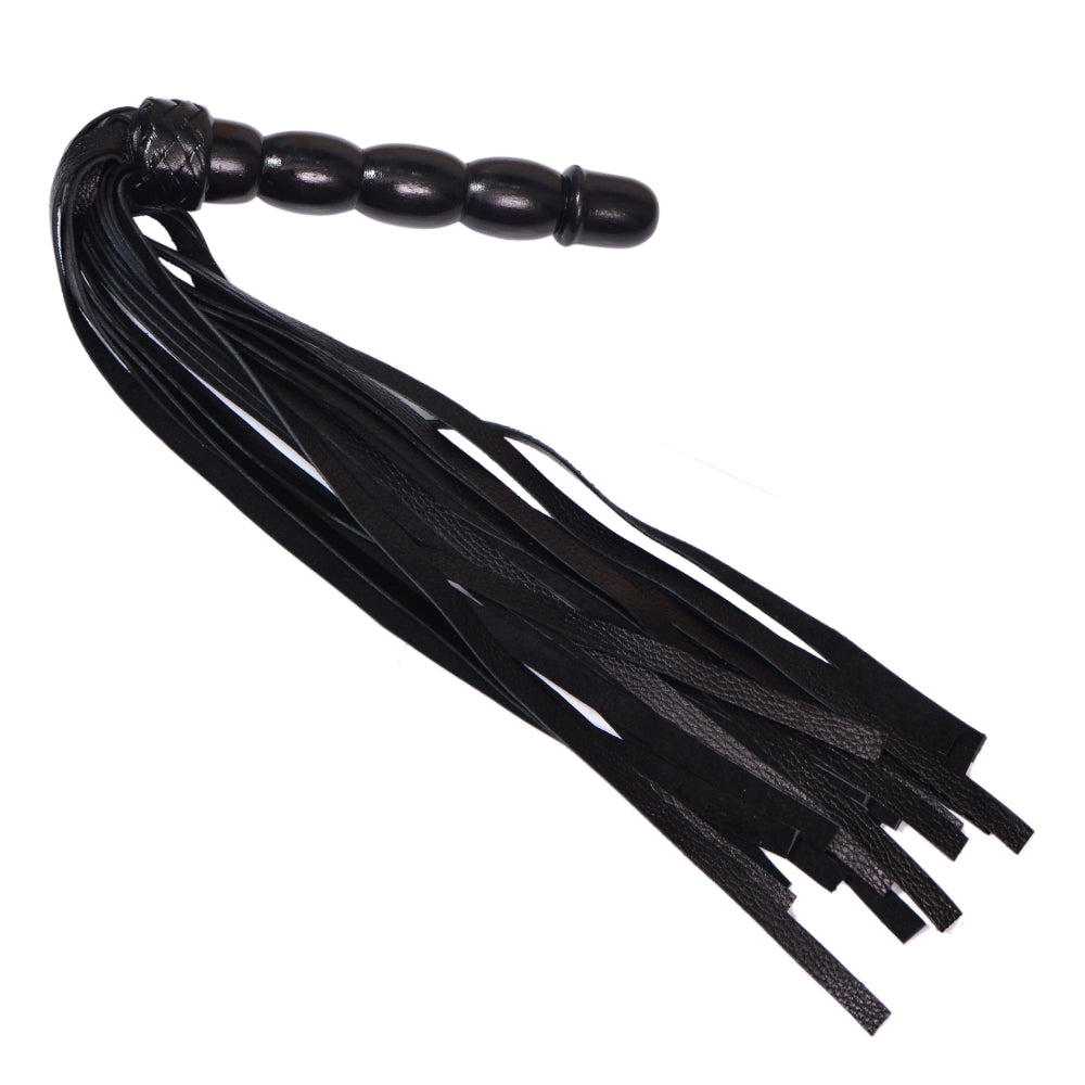BLACK HANDLE LEATHER FLOGGER