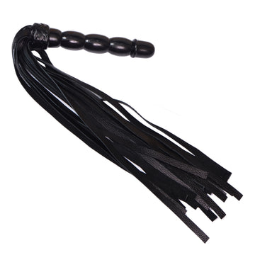BLACK HANDLE LEATHER FLOGGER