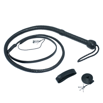 Black Whip - Genuine Kangaroo Leather