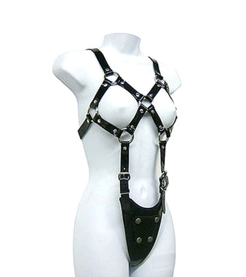 EXPOSED BODY DILDO HARNESS