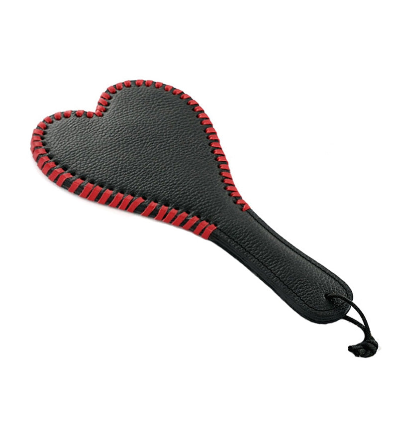 HEART HEAVY GRAIN LEATHER PADDLE