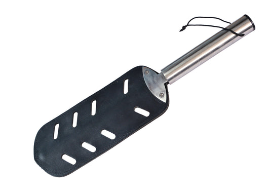 NEW STEEL HANDLE LEATHER PADDLE