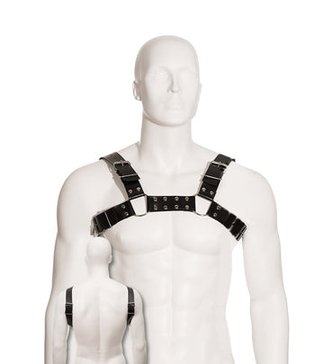 BLACK LEATHER MEN'S HARNESS