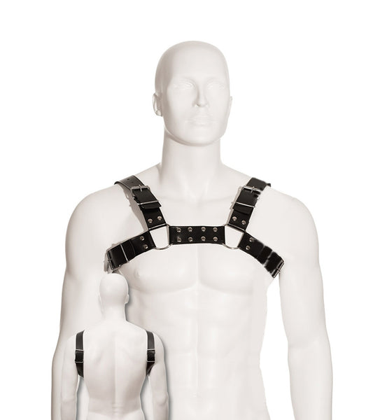 BLACK LEATHER MEN'S HARNESS