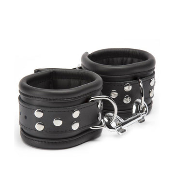 BONDAGE CUFFS STUDDED GENIUNE LEATHER