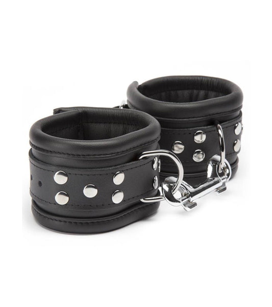 BONDAGE CUFFS STUDDED GENIUNE LEATHER