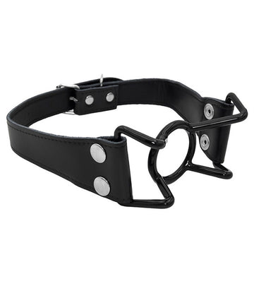 Spider Mouth Gag with Adjustable Leather Strap – Black
