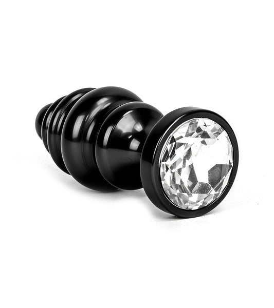 BLACK BUTT PLUG IN TWISTER STYLE